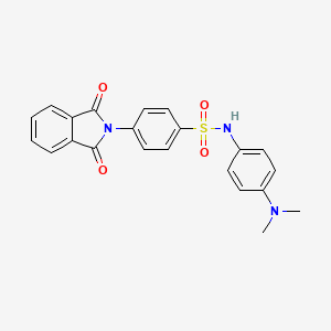 molecular formula C22H19N3O4S B3568368 N-[4-(dimethylamino)phenyl]-4-(1,3-dioxoisoindol-2-yl)benzenesulfonamide 