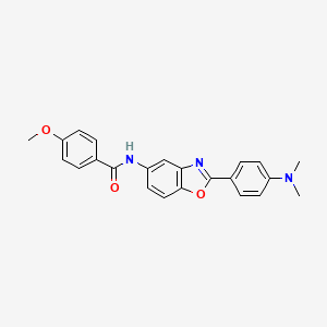 molecular formula C23H21N3O3 B3568381 N-[2-[4-(dimethylamino)phenyl]-1,3-benzoxazol-5-yl]-4-methoxybenzamide 