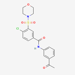 molecular formula C19H19ClN2O5S B3568495 N-(3-ACETYLPHENYL)-4-CHLORO-3-(MORPHOLINE-4-SULFONYL)BENZAMIDE 