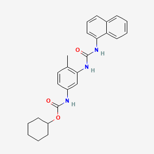 molecular formula C25H27N3O3 B3568942 cyclohexyl N-[4-methyl-3-(naphthalen-1-ylcarbamoylamino)phenyl]carbamate 
