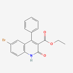 molecular formula C18H14BrNO3 B3568949 ethyl 6-bromo-2-oxo-4-phenyl-1H-quinoline-3-carboxylate 