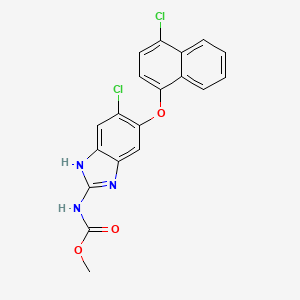 molecular formula C19H13Cl2N3O3 B3569060 methyl N-[6-chloro-5-(4-chloronaphthalen-1-yl)oxy-1H-benzimidazol-2-yl]carbamate 