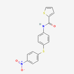 molecular formula C17H12N2O3S2 B3569101 N-{4-[(4-nitrophenyl)sulfanyl]phenyl}thiophene-2-carboxamide 