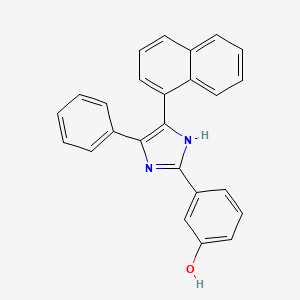 molecular formula C25H18N2O B3569112 3-(5-naphthalen-1-yl-4-phenyl-1H-imidazol-2-yl)phenol 