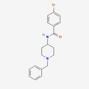 molecular formula C19H21BrN2O B3569281 N-(1-benzylpiperidin-4-yl)-4-bromobenzamide 