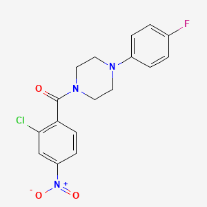 molecular formula C17H15ClFN3O3 B3569284 (2-Chloro-4-nitrophenyl)(4-(4-fluorophenyl)piperazin-1-yl)methanone 