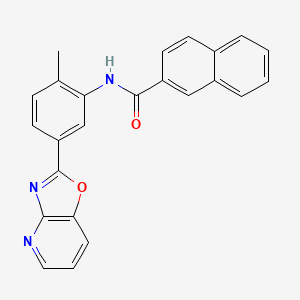 molecular formula C24H17N3O2 B3569305 N-[2-methyl-5-([1,3]oxazolo[4,5-b]pyridin-2-yl)phenyl]naphthalene-2-carboxamide 