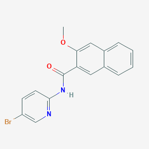 molecular formula C17H13BrN2O2 B3569306 N-(5-bromopyridin-2-yl)-3-methoxynaphthalene-2-carboxamide 