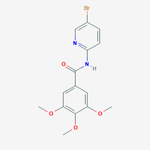 molecular formula C15H15BrN2O4 B3569329 N-(5-bromopyridin-2-yl)-3,4,5-trimethoxybenzamide 
