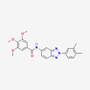molecular formula C24H24N4O4 B3569369 N-[2-(3,4-dimethylphenyl)benzotriazol-5-yl]-3,4,5-trimethoxybenzamide 