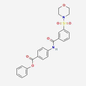 molecular formula C24H22N2O6S B3569564 Phenyl 4-[(3-morpholin-4-ylsulfonylbenzoyl)amino]benzoate 