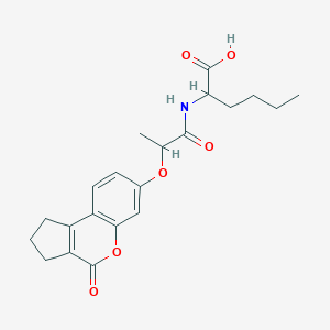 N-{2-[(4-oxo-1,2,3,4-tetrahydrocyclopenta[c]chromen-7-yl)oxy]propanoyl}norleucine