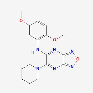 molecular formula C17H20N6O3 B3569651 N-(2,5-DIMETHOXYPHENYL)-N-(6-PIPERIDINO[1,2,5]OXADIAZOLO[3,4-B]PYRAZIN-5-YL)AMINE 