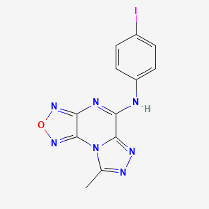 molecular formula C12H8IN7O B3569654 N-(4-IODOPHENYL)-N-(8-METHYL[1,2,5]OXADIAZOLO[3,4-E][1,2,4]TRIAZOLO[4,3-A]PYRAZIN-5-YL)AMINE 