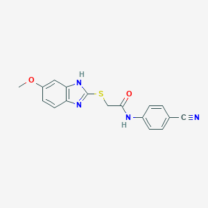 N-(4-cyanophenyl)-2-[(5-methoxy-1H-benzimidazol-2-yl)sulfanyl]acetamide