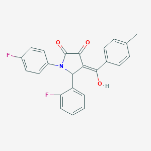 molecular formula C24H17F2NO3 B356973 5-(2-fluorophenyl)-1-(4-fluorophenyl)-3-hydroxy-4-(4-methylbenzoyl)-1,5-dihydro-2H-pyrrol-2-one CAS No. 332125-49-2