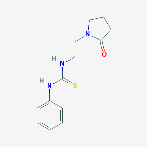 molecular formula C13H17N3OS B356977 N-[2-(2-oxo-1-pyrrolidinyl)ethyl]-N'-phenylthiourea CAS No. 95356-62-0