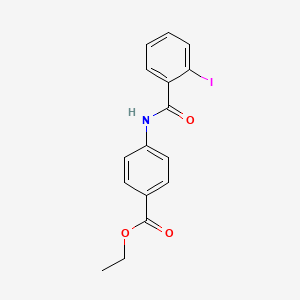 molecular formula C16H14INO3 B3569778 Ethyl 4-(2-iodobenzamido)benzoate 