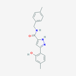 3-(2-hydroxy-4-methylphenyl)-N-(4-methylbenzyl)-1H-pyrazole-5-carboxamide