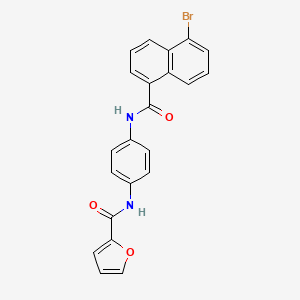 molecular formula C22H15BrN2O3 B3569890 N-[4-[(5-bromonaphthalene-1-carbonyl)amino]phenyl]furan-2-carboxamide 