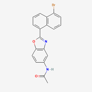 molecular formula C19H13BrN2O2 B3569898 N-[2-(5-bromonaphthalen-1-yl)-1,3-benzoxazol-5-yl]acetamide 