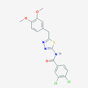 3,4-dichloro-N-[5-(3,4-dimethoxybenzyl)-1,3,4-thiadiazol-2-yl]benzamide