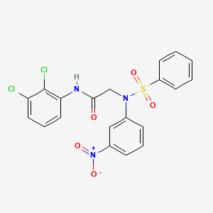 molecular formula C20H15Cl2N3O5S B3569942 N-(2,3-dichlorophenyl)-N~2~-(3-nitrophenyl)-N~2~-(phenylsulfonyl)glycinamide 