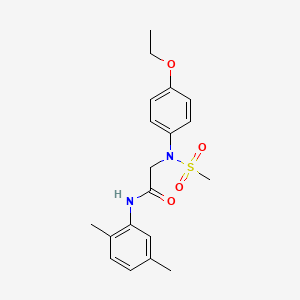 molecular formula C19H24N2O4S B3569991 N-(2,5-dimethylphenyl)-2-(4-ethoxy-N-methylsulfonylanilino)acetamide 