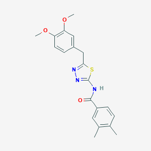 N-[5-(3,4-dimethoxybenzyl)-1,3,4-thiadiazol-2-yl]-3,4-dimethylbenzamide