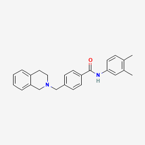 molecular formula C25H26N2O B3570032 N-(3,4-DIMETHYLPHENYL)-4-[(1,2,3,4-TETRAHYDROISOQUINOLIN-2-YL)METHYL]BENZAMIDE 