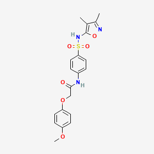 molecular formula C20H21N3O6S B3570076 N-{4-[(3,4-dimethyl-1,2-oxazol-5-yl)sulfamoyl]phenyl}-2-(4-methoxyphenoxy)acetamide 