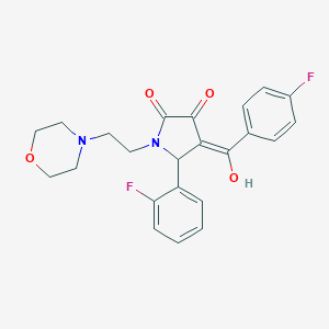 (4E)-5-(2-fluorophenyl)-4-[(4-fluorophenyl)-hydroxymethylidene]-1-(2-morpholin-4-ylethyl)pyrrolidine-2,3-dione