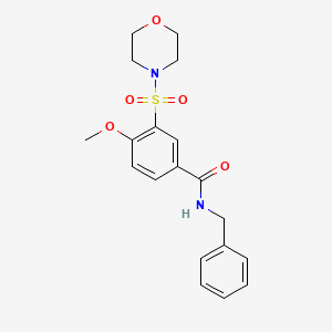 molecular formula C19H22N2O5S B3570111 N-benzyl-4-methoxy-3-morpholin-4-ylsulfonylbenzamide 