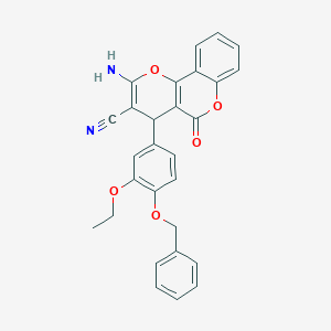 2-amino-4-[4-(benzyloxy)-3-ethoxyphenyl]-5-oxo-4H,5H-pyrano[3,2-c]chromene-3-carbonitrile