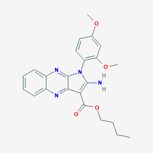 molecular formula C23H24N4O4 B357014 butyl 2-amino-1-(2,4-dimethoxyphenyl)-1H-pyrrolo[2,3-b]quinoxaline-3-carboxylate CAS No. 518348-52-2