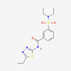 molecular formula C15H20N4O3S2 B3570207 3-(diethylsulfamoyl)-N-(5-ethyl-1,3,4-thiadiazol-2-yl)benzamide 