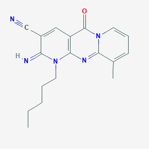B357023 2-imino-10-methyl-5-oxo-1-pentyl-1,5-dihydro-2H-dipyrido[1,2-a:2,3-d]pyrimidine-3-carbonitrile CAS No. 848683-53-4