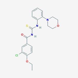 molecular formula C20H22ClN3O3S B357029 3-chloro-4-ethoxy-N-[(2-morpholin-4-ylphenyl)carbamothioyl]benzamide CAS No. 530097-45-1