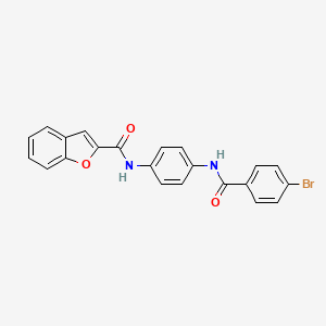 molecular formula C22H15BrN2O3 B3570303 N-[4-(4-Bromobenzamido)phenyl]-1-benzofuran-2-carboxamide 