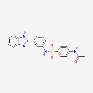 molecular formula C21H18N4O3S B3570345 N-(4-{[3-(1H-1,3-BENZODIAZOL-2-YL)PHENYL]SULFAMOYL}PHENYL)ACETAMIDE 