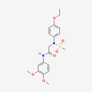 molecular formula C19H24N2O6S B3570536 N-(3,4-dimethoxyphenyl)-N~2~-(4-ethoxyphenyl)-N~2~-(methylsulfonyl)glycinamide 