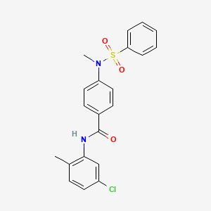 molecular formula C21H19ClN2O3S B3570584 N-(5-CHLORO-2-METHYLPHENYL)-4-(N-METHYLBENZENESULFONAMIDO)BENZAMIDE 