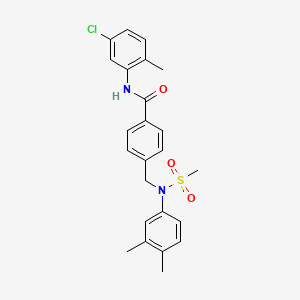 molecular formula C24H25ClN2O3S B3570640 N~1~-(5-CHLORO-2-METHYLPHENYL)-4-{[3,4-DIMETHYL(METHYLSULFONYL)ANILINO]METHYL}BENZAMIDE 