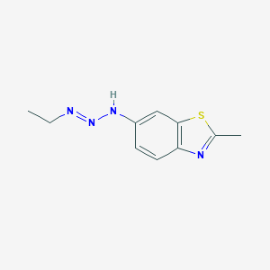 molecular formula C10H12N4S B035707 Benzothiazole, 6-(3-ethyl-2-triazeno)-2-methyl-(8CI) CAS No. 16293-63-3
