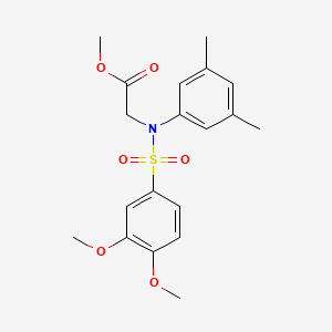 molecular formula C19H23NO6S B3570731 methyl 2-(N-(3,4-dimethoxyphenyl)sulfonyl-3,5-dimethylanilino)acetate 