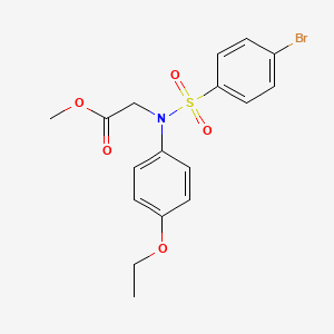 molecular formula C17H18BrNO5S B3570736 methyl 2-(N-(4-bromophenyl)sulfonyl-4-ethoxyanilino)acetate 