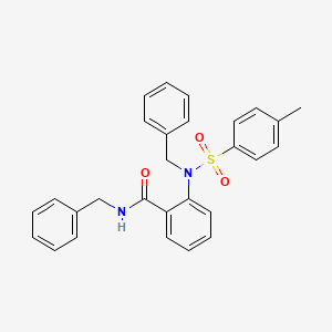 molecular formula C28H26N2O3S B3570743 N-BENZYL-2-(N-BENZYL4-METHYLBENZENESULFONAMIDO)BENZAMIDE 