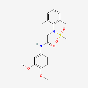 molecular formula C19H24N2O5S B3570745 N-(3,4-dimethoxyphenyl)-N~2~-(2,6-dimethylphenyl)-N~2~-(methylsulfonyl)glycinamide 