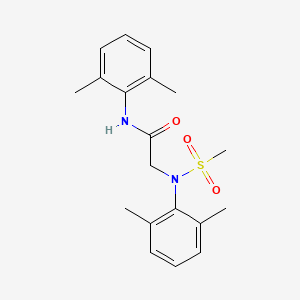 molecular formula C19H24N2O3S B3570761 N-(2,6-DIMETHYLPHENYL)-2-[N-(2,6-DIMETHYLPHENYL)METHANESULFONAMIDO]ACETAMIDE 