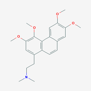 molecular formula C22H27NO4 B3570812 N,N-dimethyl-2-(3,4,6,7-tetramethoxyphenanthren-1-yl)ethanamine CAS No. 66396-10-9